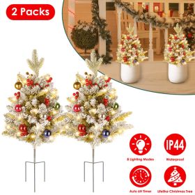 50 LED Lifelike Artificial Christmas Tree - 8 Lighting Modes, Auto 6H/18H Timer & IP44 Waterproof