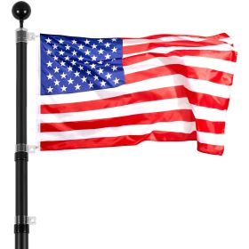 VEVOR 20FT Telescoping Flag pole Kit, Heavy Duty Aluminum Alloy in Ground Flag Poles for Outside, 3 Display Modes Flagpole with 3x5 American Flag (Type: Telescopic, Height: 20 ft)